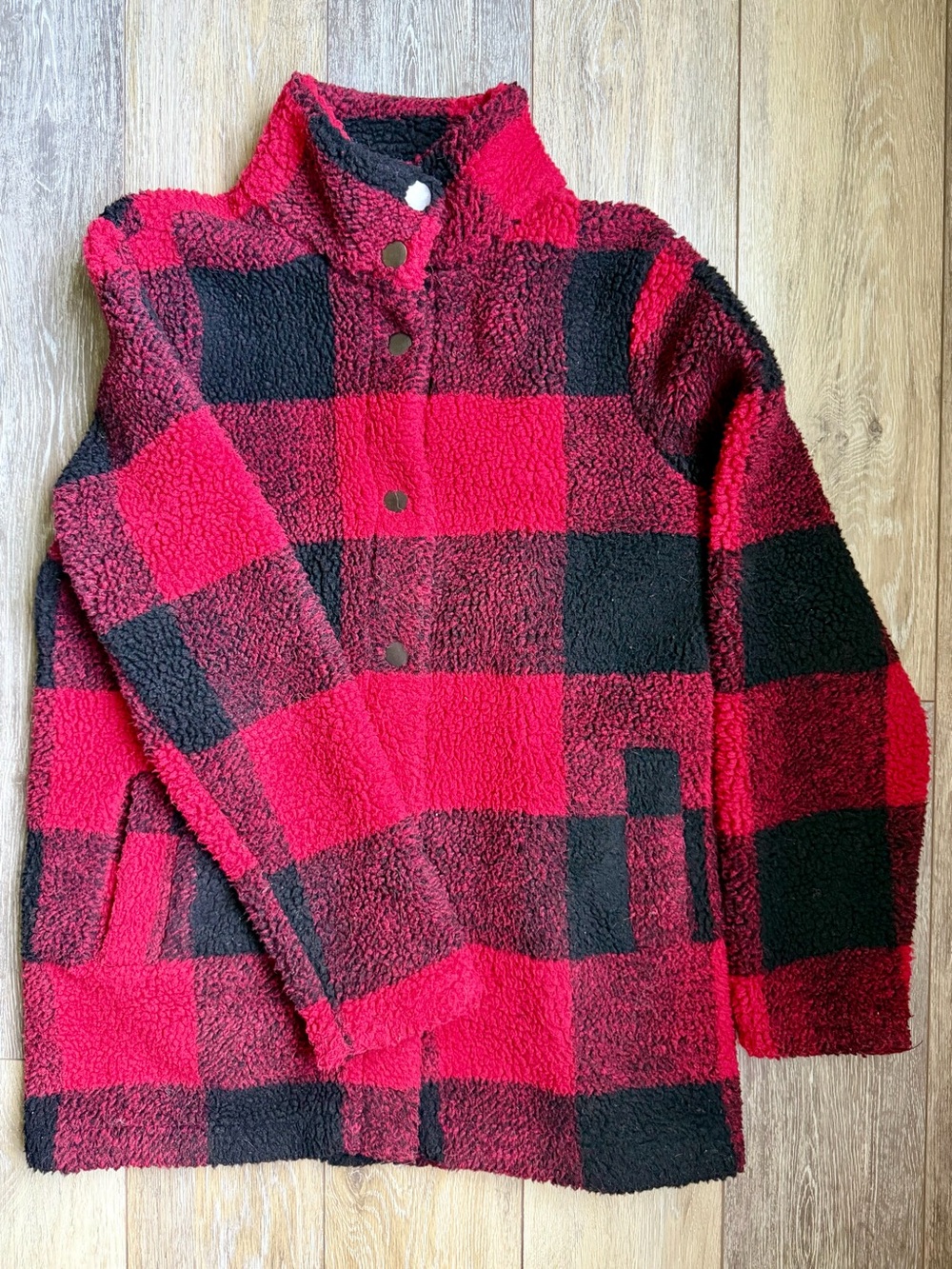 |81802| Maurice's Plaid Fleece Jacket -- SIZE MEDIUM
